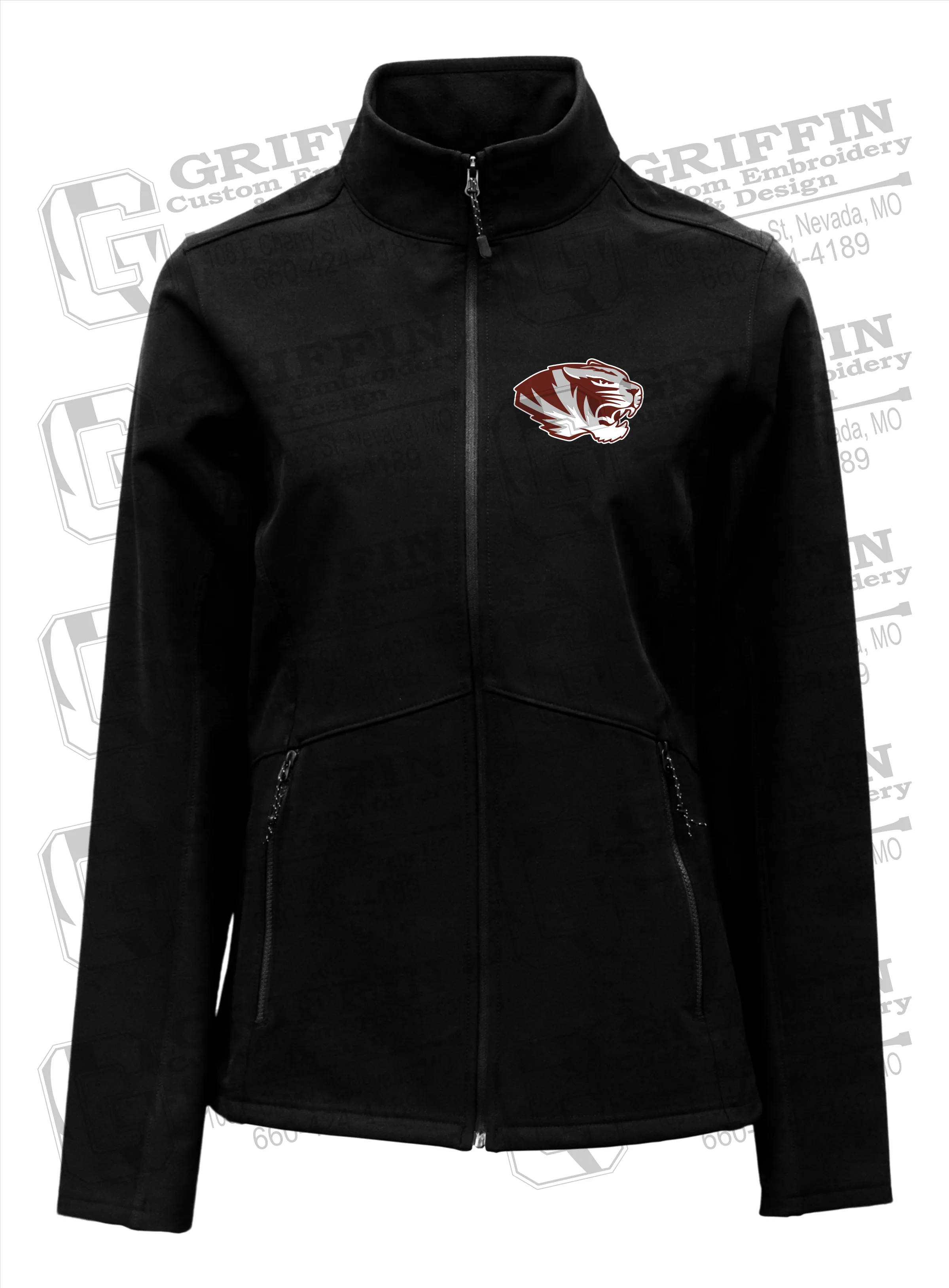 Womens Softshell Jacket - Nevada Tiger Head Logo