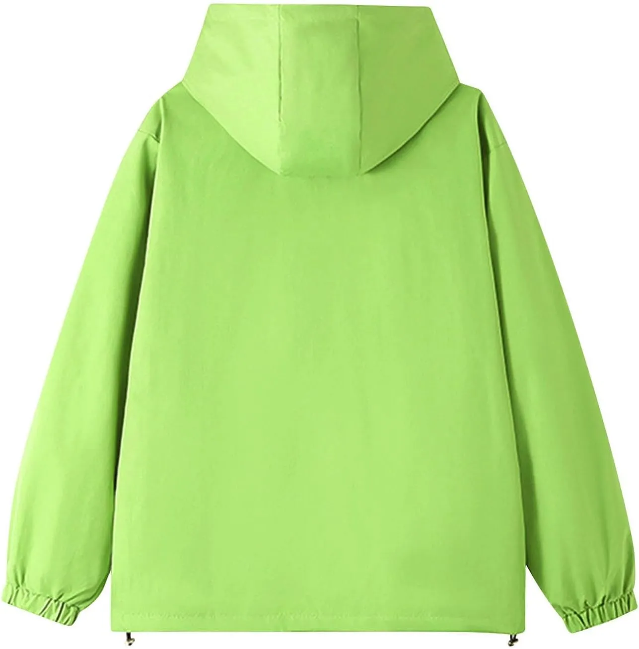 Women's Waterproof Rain Jacket Lightweight Breathable Raincoat Oversize Hooded Hiking Jacket Softshell Windbreaker