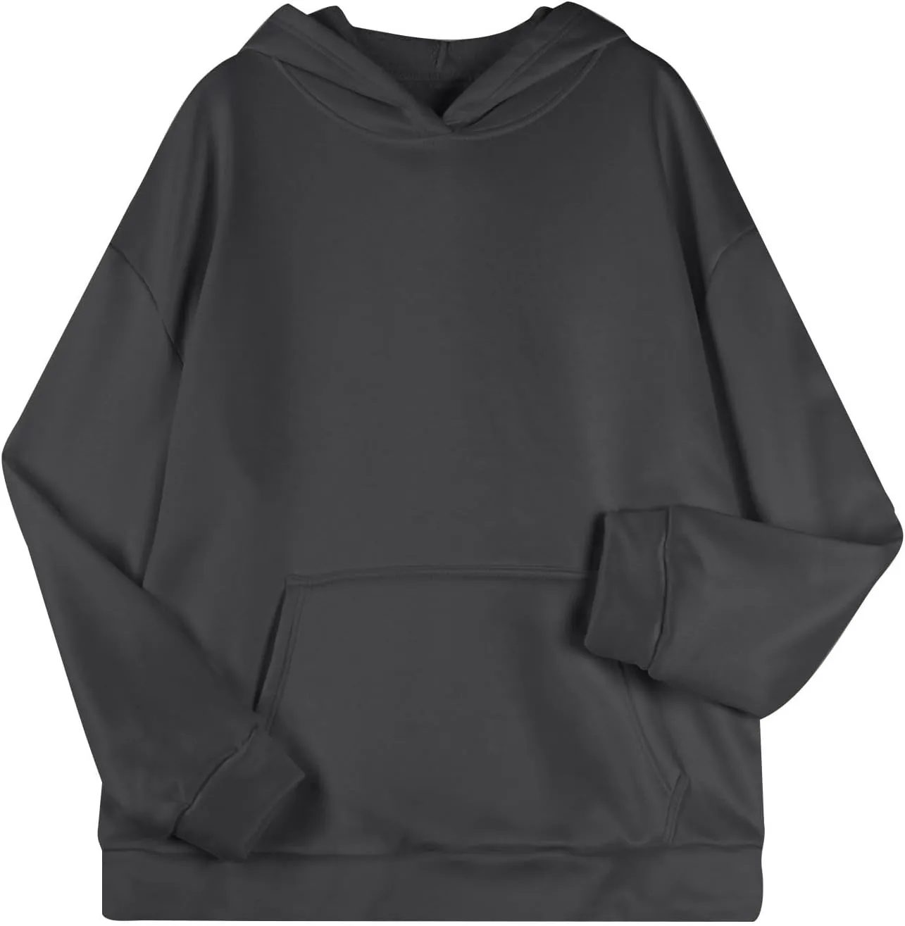 Womens Winter Fleece Hoodies Sherpa Fleece Lined Pullover Solid Color Casual Fashion Oversized Thick Fleece Sweatshirt