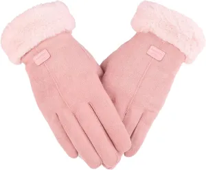 Womens Winter Leather Touchscreen Texting Warm Driving leather Gloves Gloves For Cold Weather Leather Gloves