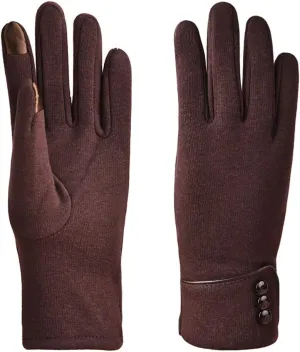 Women's Winter Suede Leather Gloves Wool Lined with Knit Cuffs Winter Gloves Women Toucscreen Ladies Gloves