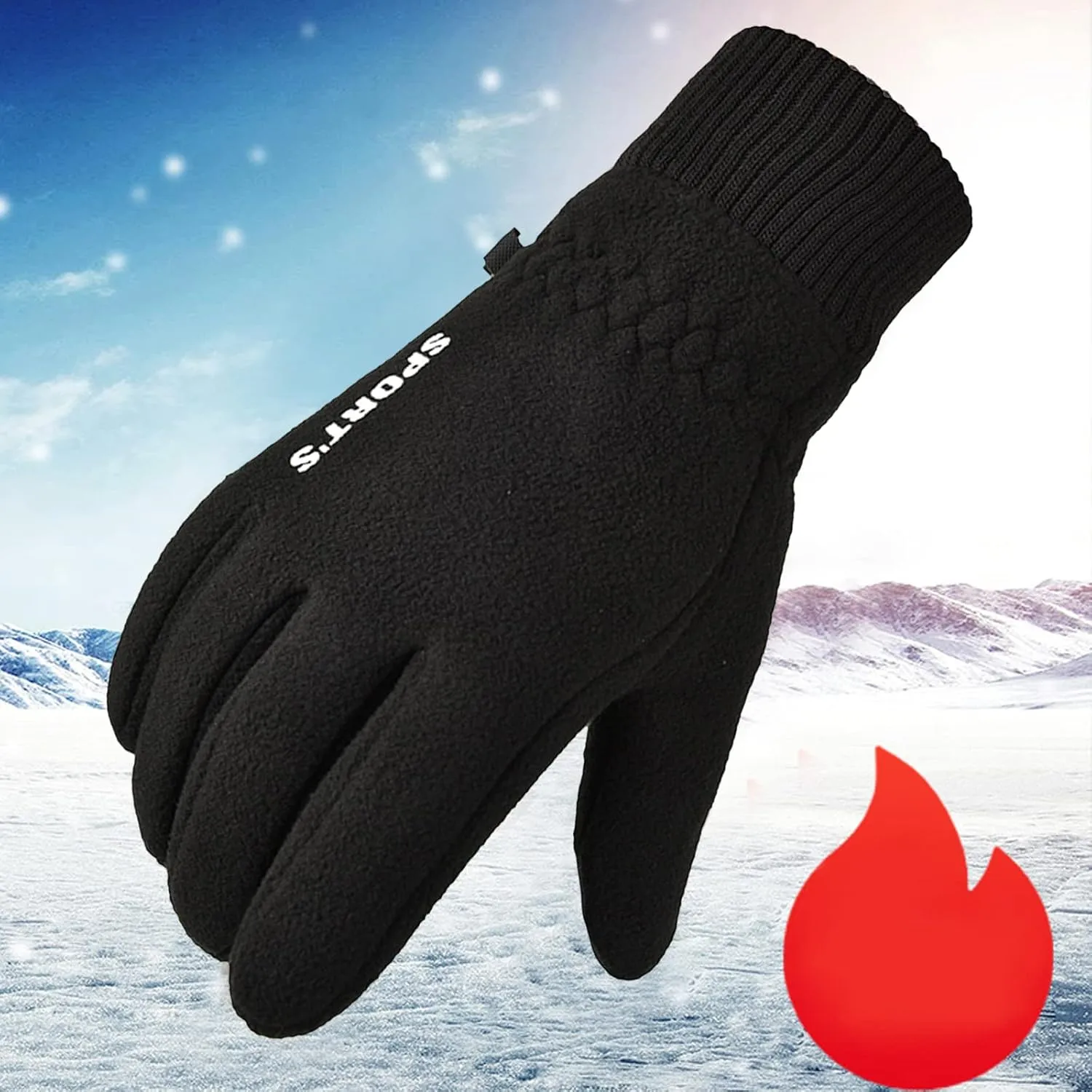 Women's Winter Touchscreen Gloves Warm Lined Knit Gloves Winter Elastic Cuff Texting Gloves