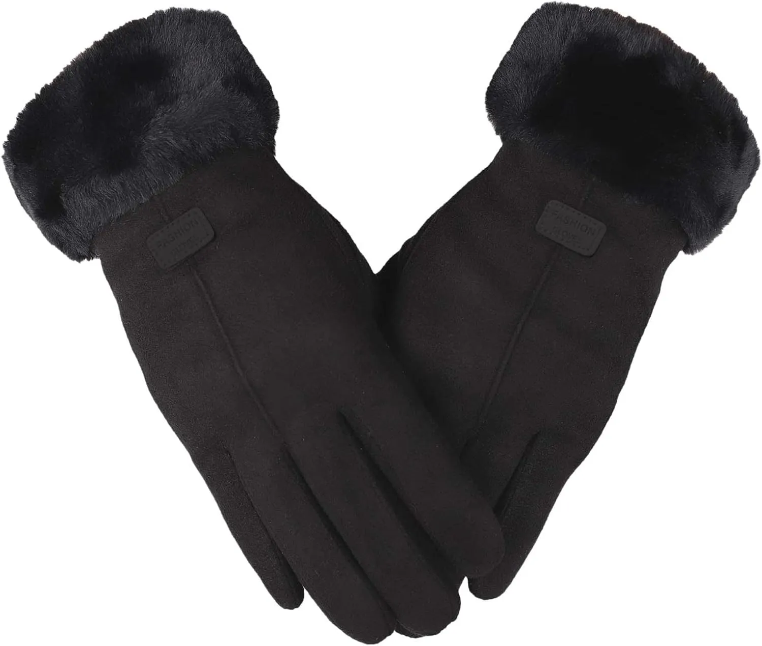 Womens Winter Touchscreen Gloves Warm Lined Plush Touchscreen Texting Thermal Glove Solid Dress Gloves