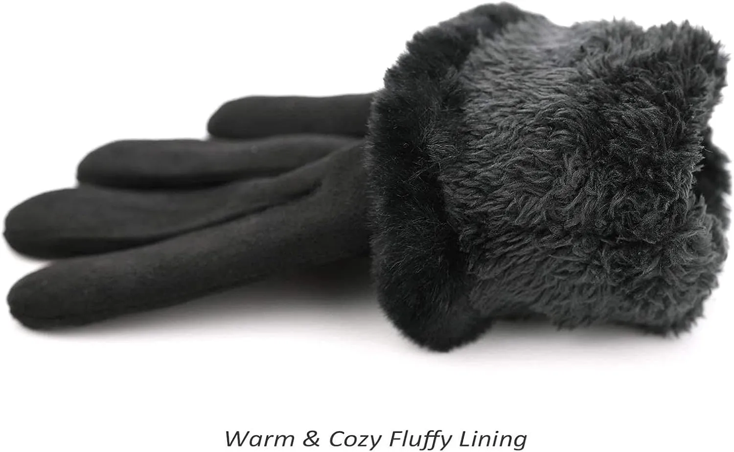 Womens Winter Touchscreen Gloves Warm Lined Plush Touchscreen Texting Thermal Glove Solid Dress Gloves