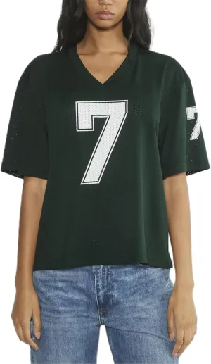 Womens Y2k Graphic Oversized Jersey Tees Summer Short Sleeve Number Graphic Shirts Mesh Grunge Top Coquette Clothes