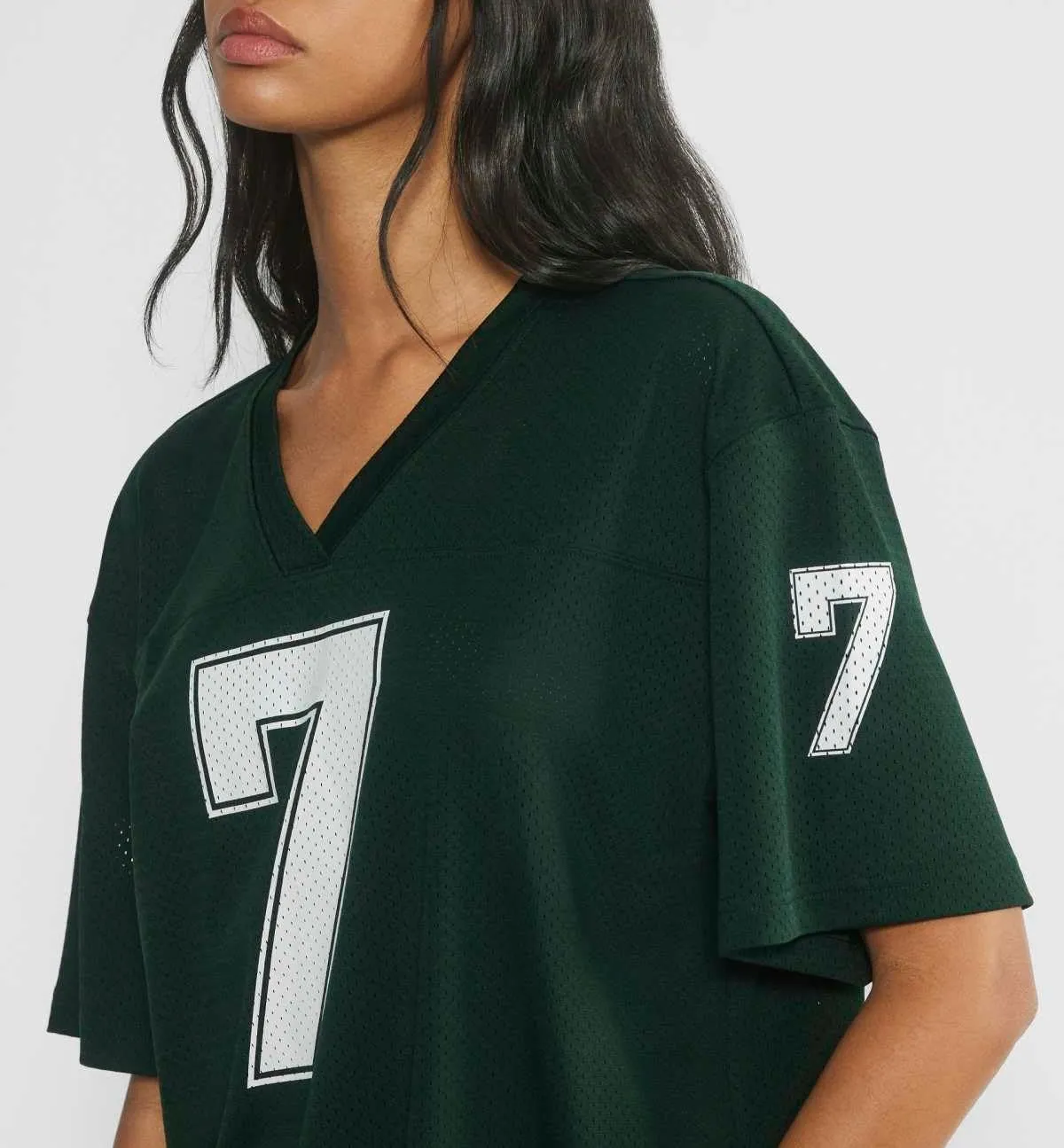 Womens Y2k Graphic Oversized Jersey Tees Summer Short Sleeve Number Graphic Shirts Mesh Grunge Top Coquette Clothes