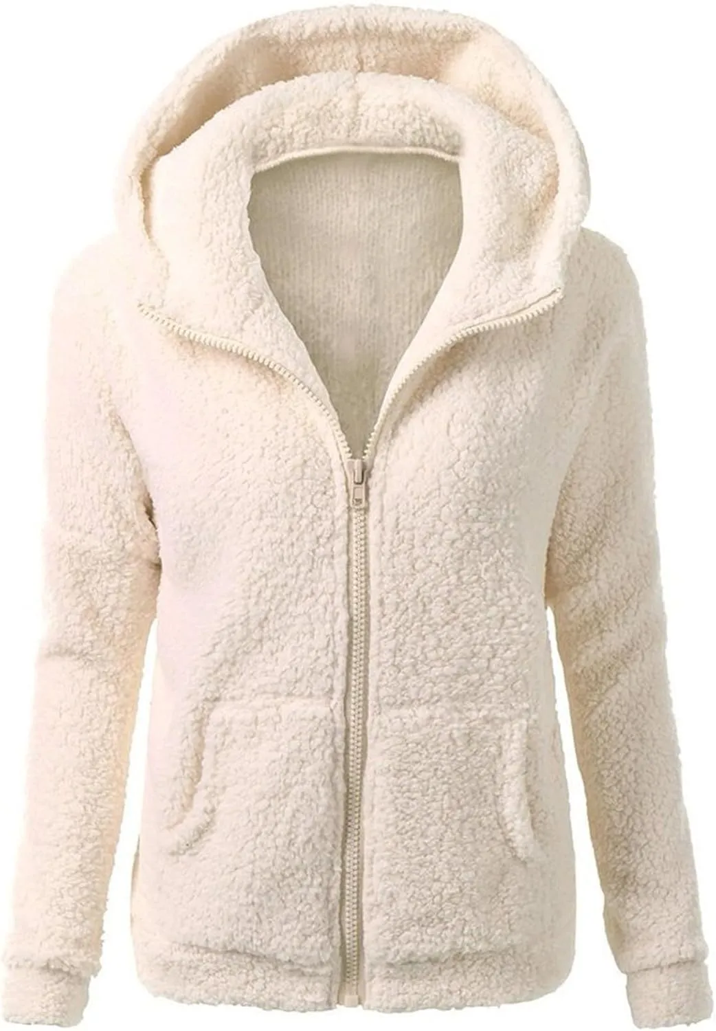 Womens Zip Up Hoodies Lightweight Fleece Lined Fall Winter Coats Comfy Warm Plus Size Sherpa Jackets with Pockets