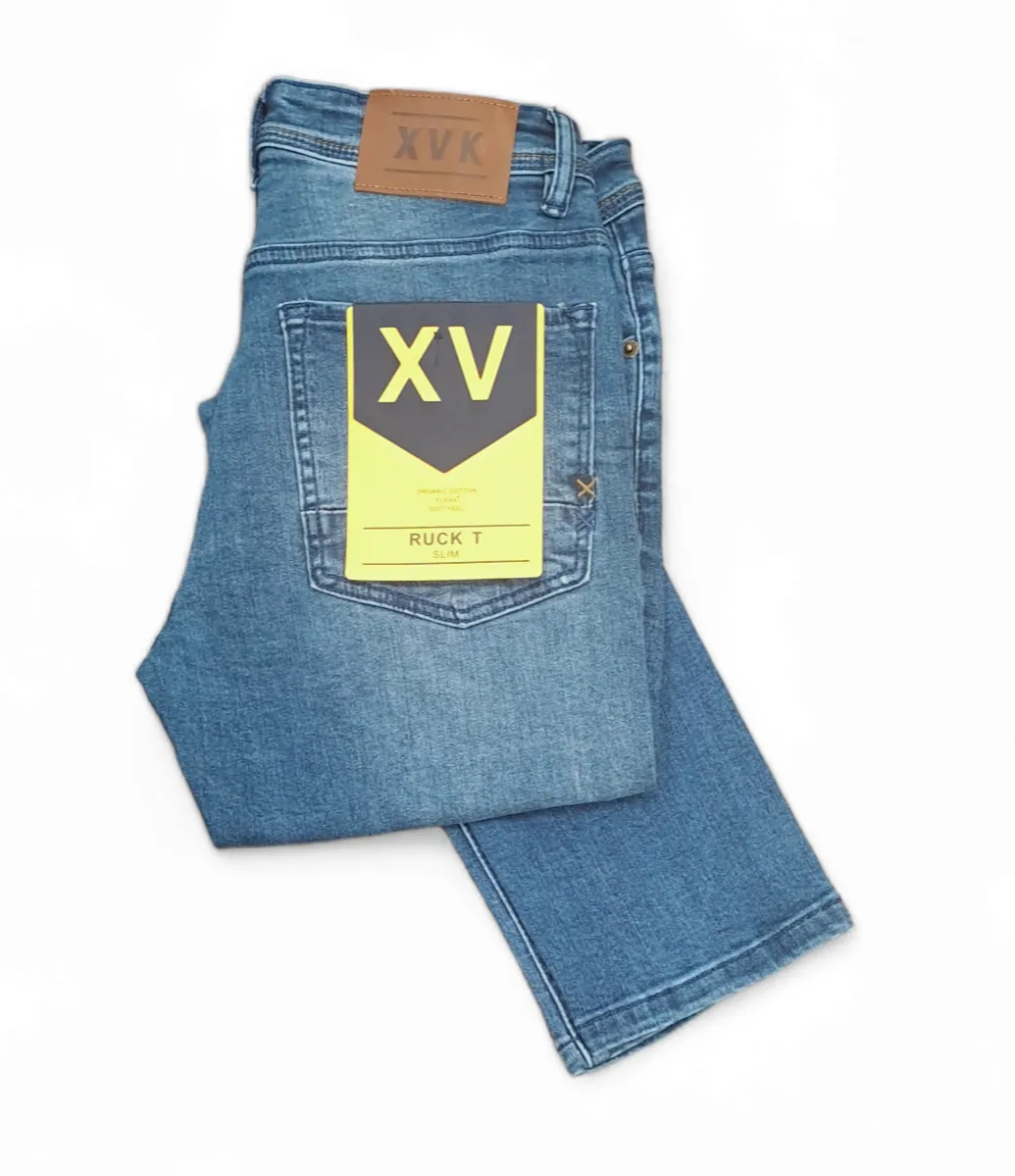 XV KINGS Ruck T Slim Fit Jean - Blue Denim