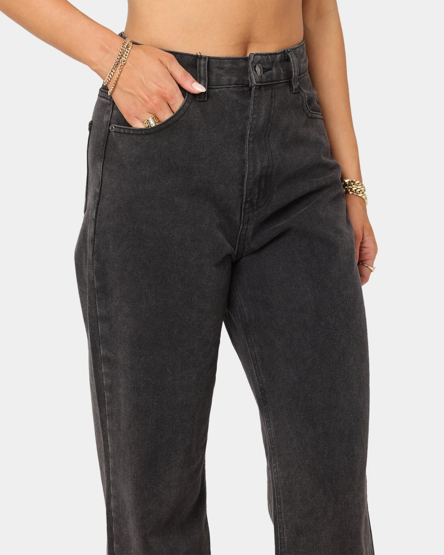 XXIII Women's Avril Wide Leg Jeans Black