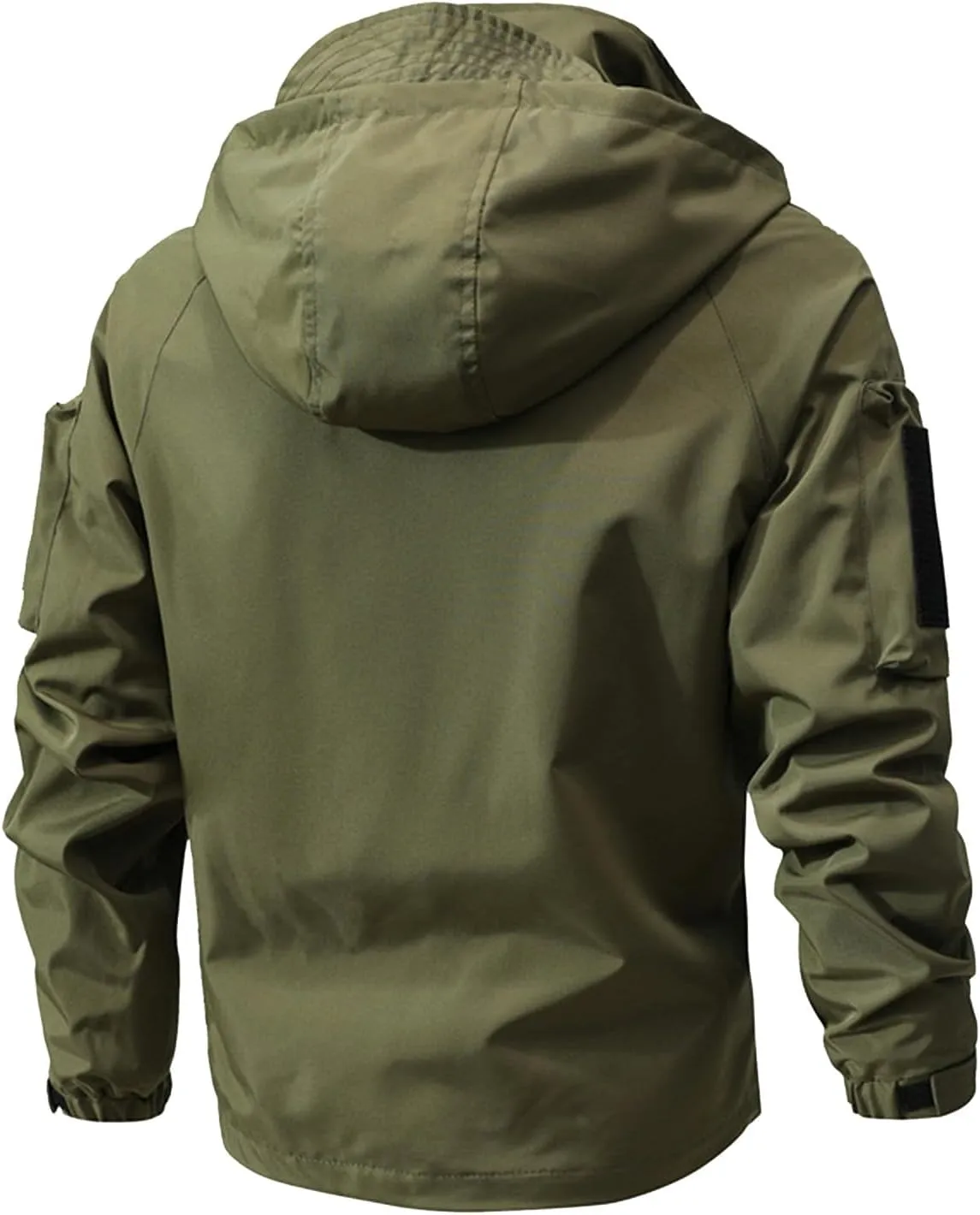 Ymosrh Men's Jackets Lightweight Waterproof Tactical Jacket with Hood Outdoor Raincoat Softshell Jacket, M-3XL