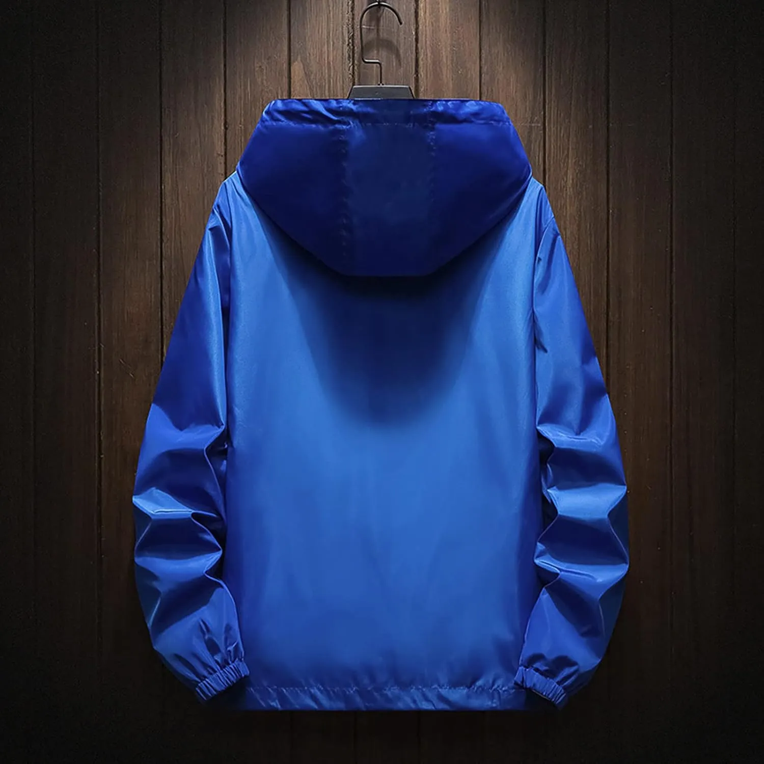 Ymosrh Men's Waterproof Jacket Casual Lightweight Full Zip Windproof Anorak Hoodie Rain Jackets Windbreaker, M-7XL