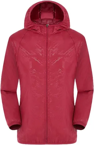 Ymosrh Rain Jacket, with Hood Lightweight Waterproof Jacket Raincoat for Golf Cycling Windbreaker Men's Jacket Mens Black Jackets Men S Big and Tall Chamarra Impermeable Coats Overcoat (3XL, Red)
