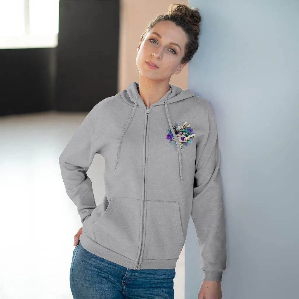 Zip Up Hoodie (Fleece Inside)-Alice in Wonderland 25 Purple Series